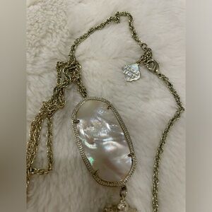 Kendra Scott Rayne Gold Necklace in Ivory Pearl